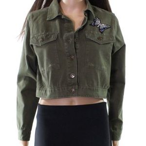 Philosophy Cropped Denim Jacket